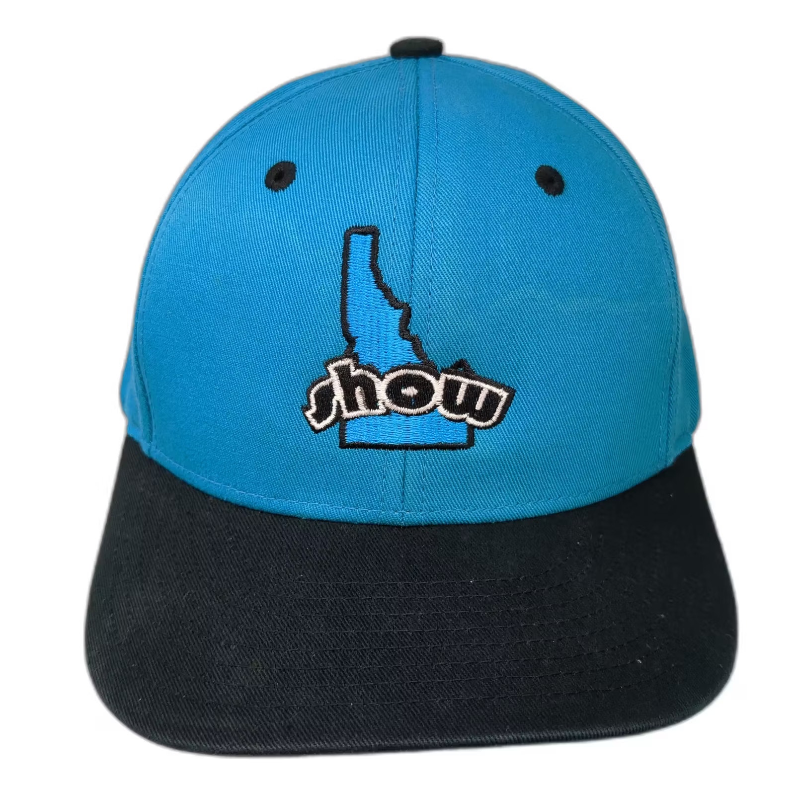 Champro Trucker Hat Blue Black Xl Idaho Show State Logo Embroidered Snapback
